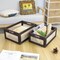Rattan Storage Baskets, Wicker Storage Baskets for Shelves, Wooden Crate. (Brown-Set2)